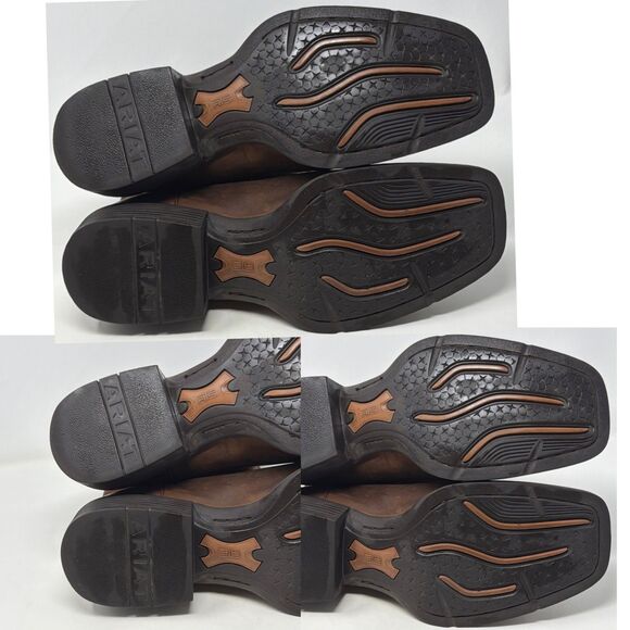 Ariat Sport Western Cowboy Boots Brown Leather Square Toe Men’s 10.5D 10010963 main image 10